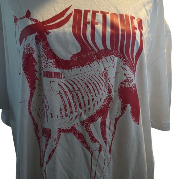 Deftones Red Horse Skeleton Graphic Band Tee, Unisex Size 2XL - Picture 1 of 6
